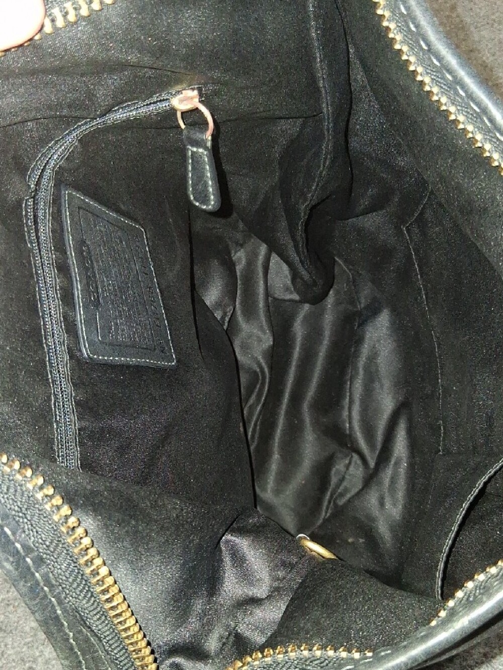 Coach Black Signature Shoulder Bag with Gold Hardware - Picture 3 of 5